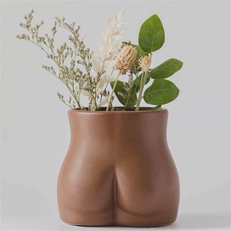 Home Décor Matte black ceramic planter Naked Origins Planter Indoor Planters etna pe