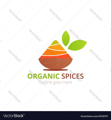 Organic Spices Logo Concept Design Food Royalty Free Vector