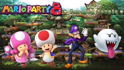 Mario Party 8 Toadette Vs Toad Vs Waluigi Vs Boo DK S Treetop