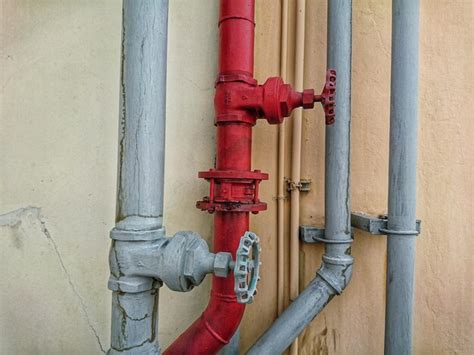 premium photo close   red pipe