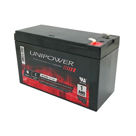 Bateria 12V 9Ah Selada VRLA Unicoba Unipower UP1290 Mundoware