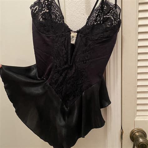 Black Vintage Lingerie Bodysuit Sooo Cute For A Depop