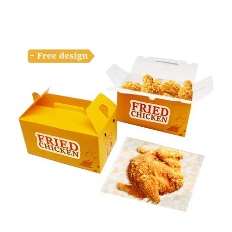 Takeaway Square Bottom Chicken Wings Grilled Chicken Packaging Oil