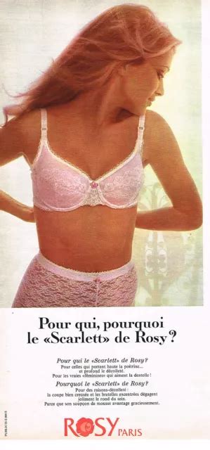 PUBLICITE ADVERTISING 024 1969 ROSY Soutien Gorge SCARLETT EUR 3 00