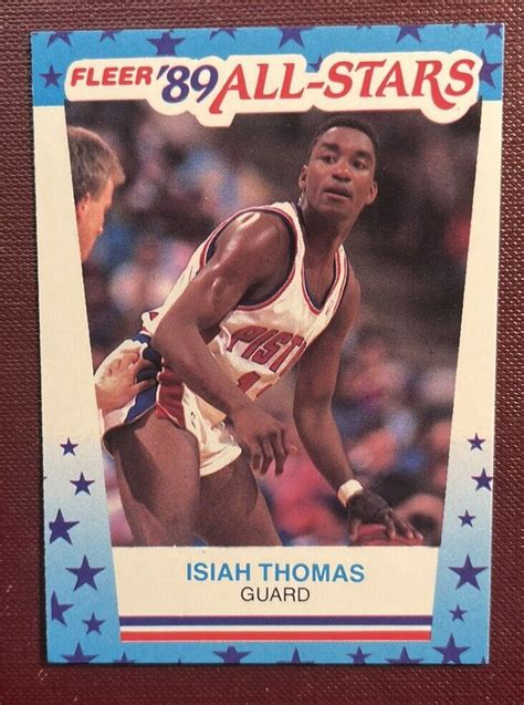 Isiah Thomas 1989 Fleer All Stars Insert Sticker Card 6 NM MT EBay