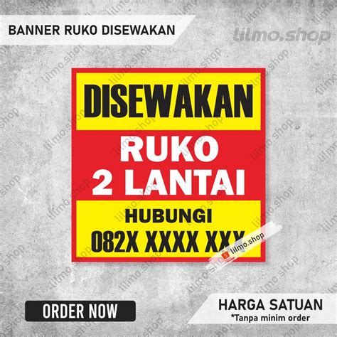 Jual Cetak Banner Ruko Disewakan Spanduk Ruko Disewakan Shopee