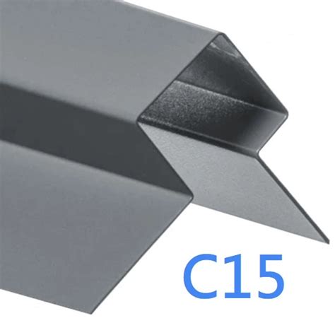 Asymmetric Corner Aluminium Profile For Cedral Lap Dark Grey C