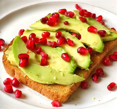 Pomegranate Avocado Toast Instrupix