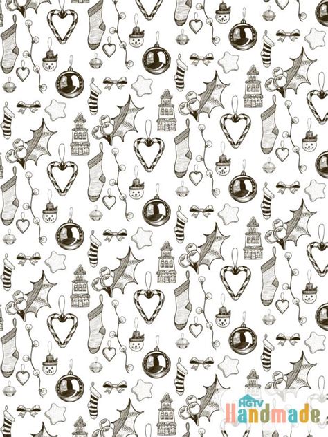 Blue Printable Christmas Wrapper Christmas Wrapping Paper Background