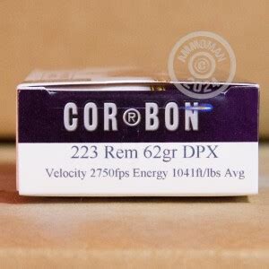 223 Remington Ammo 20 Rounds Of Corbon DPX 62 Grain Grain HP At