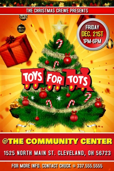 Toys For Tots Flyer Templates Free Magnificent Ideas