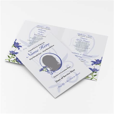 Bluebells Funeral Cards Stationery Funeral Print Design, Stationery and ...