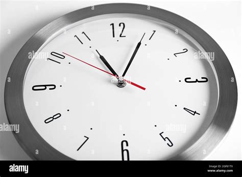 Round Wall Clock Close Up Stock Photo Alamy