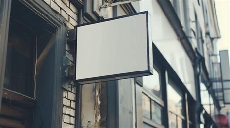 Premium Photo Outdoor Store Sign Mockup With Modern Style