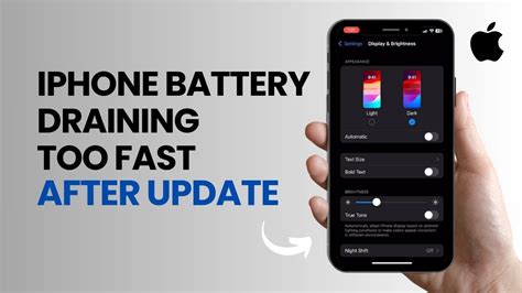 How To Fix Iphone Battery Draining Too Fast After Ios Update Youtube