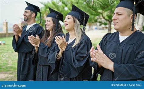 Group of People Students Graduated Clapping Applause at University ...