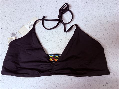 NEW Black L SPACE Swimsuit Bikini Top Size D CUP EBay