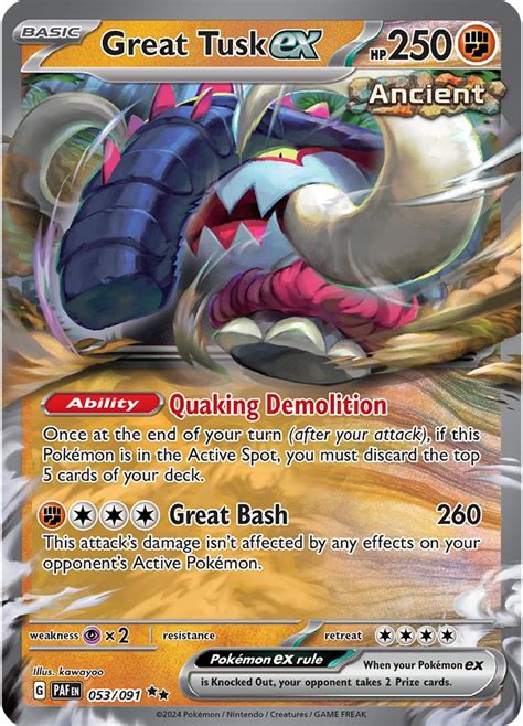 Serebii Net Pok Mon Card Database Paldean Fates Great Tusk Ex