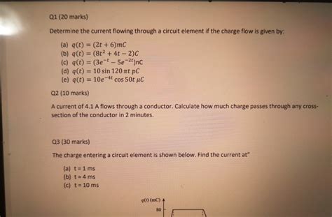 Solved Q Marks Determine The Current Flowing Through A Chegg