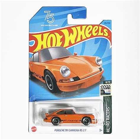 Hot Wheels 2023 Porsche 911 Carrera RS 2 7 Orange Retro Racers Walmart