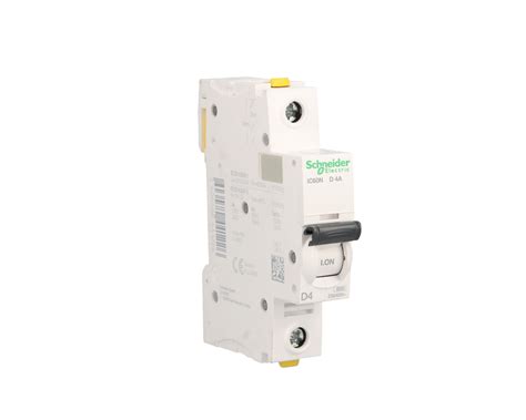 Wyłącznik nadprądowy 1P D 4A 6kA AC iC60N-D4 A9F05104 – Schneider | TIM SA