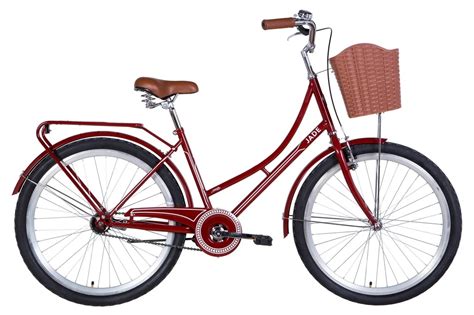 Велосипед городской Dorozhnik Jade 26" бордовый, рама - 17" (OPS-D-26 ...