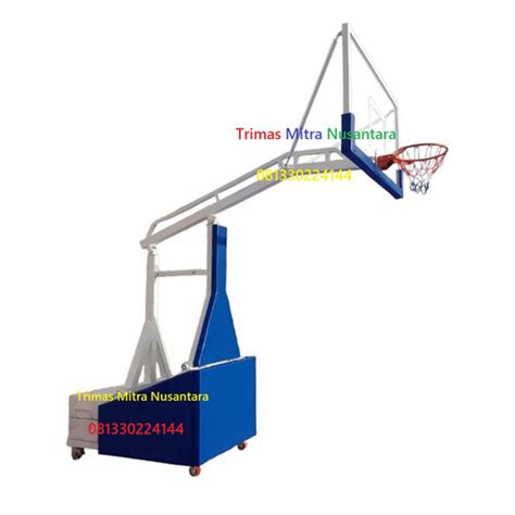 Jual Tiang Basket Ring Net Bola Basket Papan Pantul Hidrolik Kab