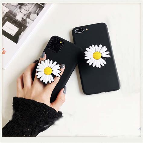 For Infinix Hot I I Pro Case Fashionable Cartoon Chrysanthemum Stand Dustproof Smooth For