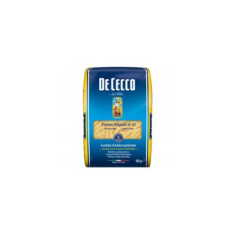 De Cecco Pasta Di Semola Penne Rigate N Gr