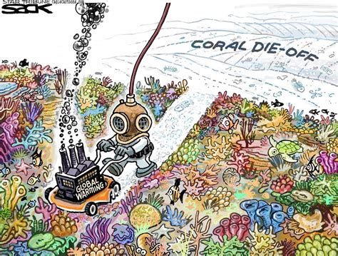 Editorial Cartoon U S Coral Reef Global Warming The Week