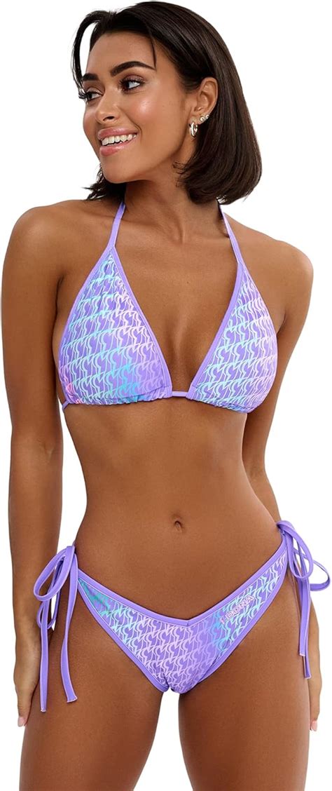 Amazon Bona Fide Sexy Halter Bikinis For Women Two Piece Women S Triangle Bikini With Tie