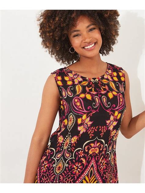 Joe Browns Printed Tunic Top Black Uk