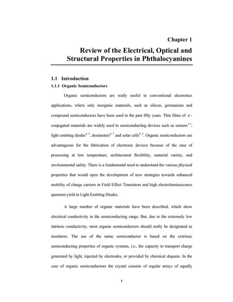 Review Of The Electrical Optical And Structural