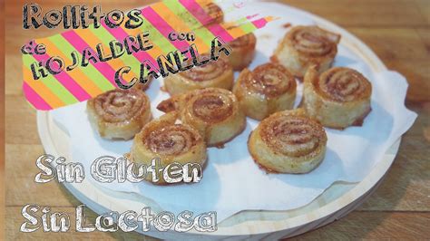 RECETA FÁCIL ROLLITOS de HOJALDRE con CANELA SIN GLUTEN y SIN LACTOSA