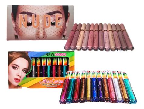 Huxia Nude Lipstick Y Sombra Liquida 24 Pz MercadoLibre