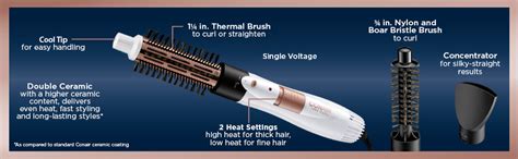Amazon Conair Double Ceramic In Hot Air Brush W Interchangeable Thermal