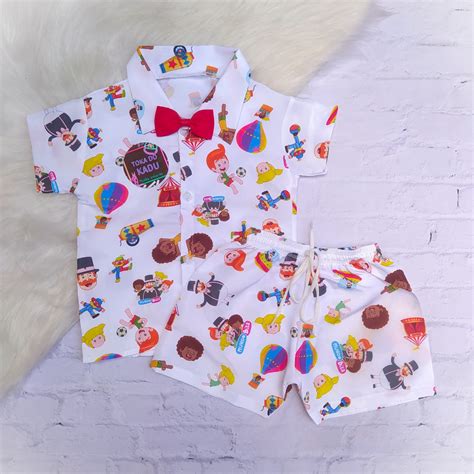 Roupa Do Mundo Bita - Roupa Mundo Bita Circo Menino Conjunto Temático Infantil Circo do Bita ...