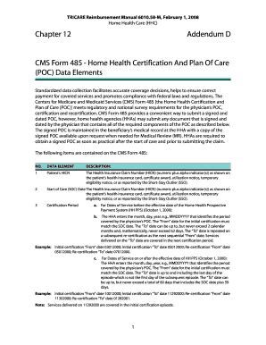 Fillable Online Manuals Tricare Osd Tr Chap Addendum D Cms Form