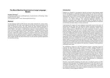 The Moral Machine Experiment on Large Language Models | Papers With Code