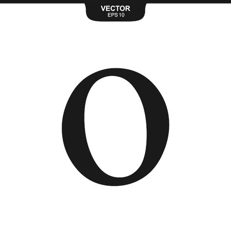premium vector omicron lowercase greek alphabet symbol