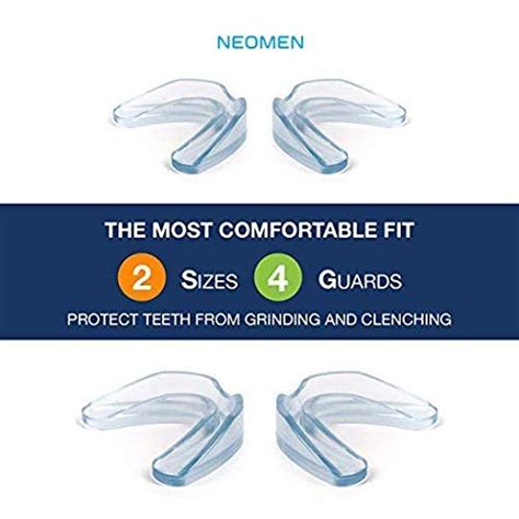 Neomen Professional Dental Guard 2 Sizes Pack Of 4 Upgraded Mouth Guard For Teeth Grinding