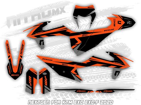 Nitromx Graphic Kit For Ktm Exc Exc F 125 250 350 450 500 2020 Enduro