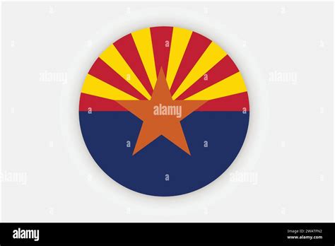 High Detailed Flag Of Arizona Arizona State Flag National Arizona