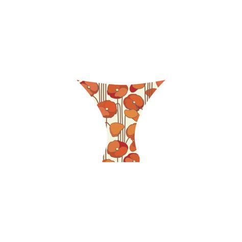 Red Poppies Vintage Art Deco Floral Custom Bikini Swimsuit ID D