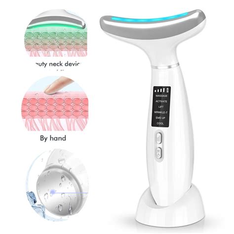 Ems Neck Face Lifting Device Ice Cold Hot Compress Anti Wrinkles Led Phototherapy Face