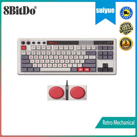 8Bitdo Retro Mechanical Keyboard Bluetooth 2 4G USB C Hot Swappable