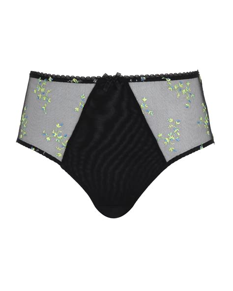 Meadow Deep Brief Black Neon Lime Tkd Lingerie