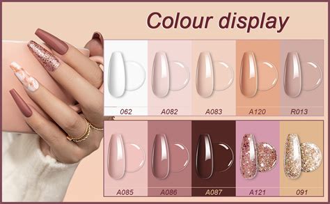 Inping Nude Gel Polish Colors Natural Bare Beige Apricot Wihte Dark Brown Nude Pink Glitter