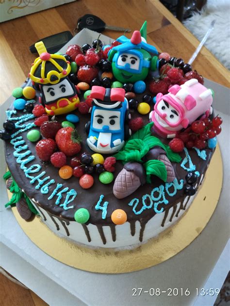 Торт мальчику на 4 года (36 фото)