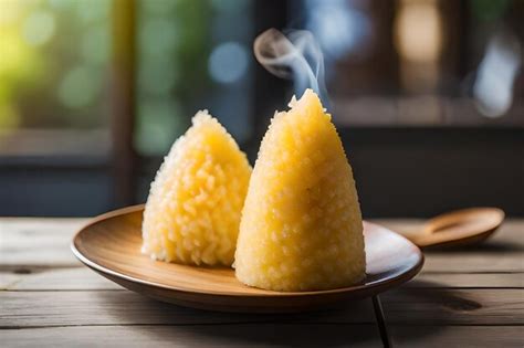 Premium Ai Image Corn On A Plate With Smoke Coming Out Of It